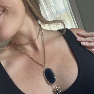 Kendra Scott - Gold and Blue Pendant Necklace